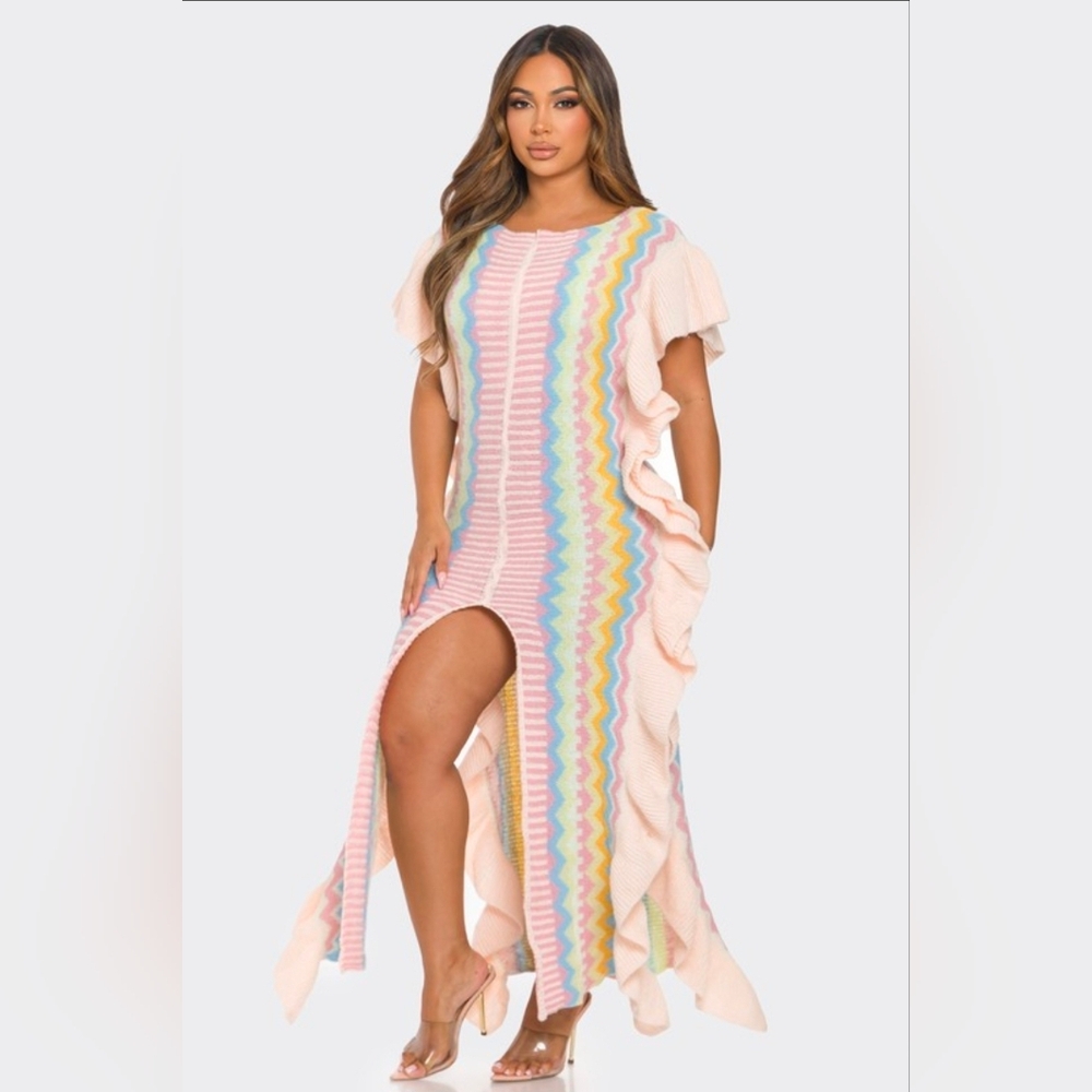 NEW!!! Ruffle Kimono Sweater Dress, NWT